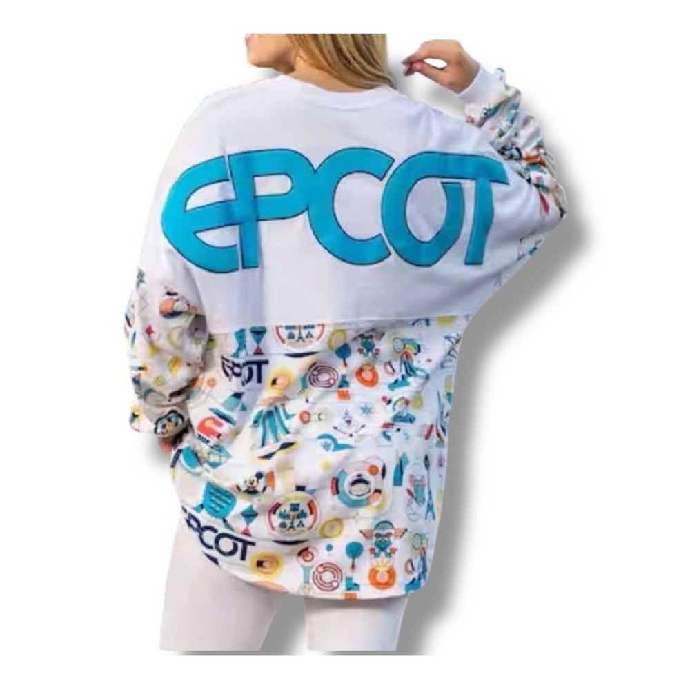 Disney Spirit Jersey EPCOT Unisex XS White Shirt Marvel Pixar Nemo Groot‎ Remy